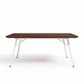 Wooden desk with white metal legs 150 x 75 x 75cm for home office use